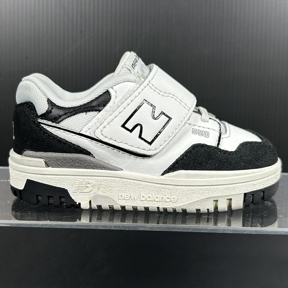 New Balance 550 Boys Size 6 Sneakers Baby Toddler Shoes Bungee Lace Top Strap